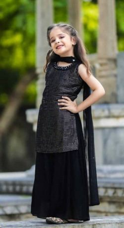 Girls Festive & Party Kurta, Pyjama & Dupatta Set