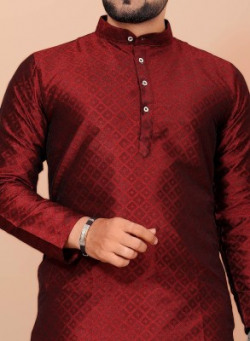 PINGLAKSHA Men Checkered Straight Kurta(Multicolor)