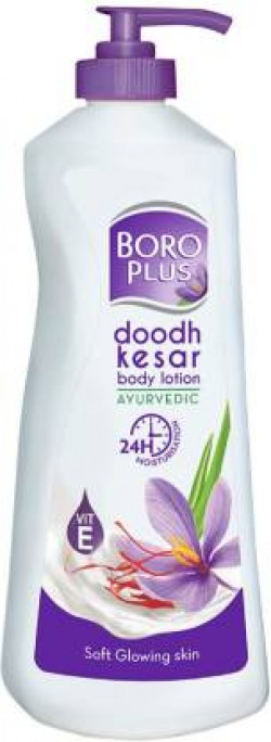 BOROPLUS Doodh Kesar Body Lotion|24H moisturisation|100% Ayurvedic|Glowing Skin(400 ml)