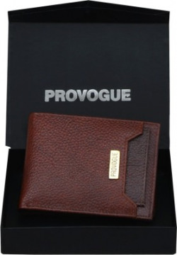 PROVOGUE Men Brown Genuine Leather Wallet(7 Card Slots)