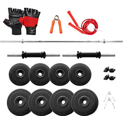 Vicky Transform 20 kg PVC 20 Kg Straight Rod Combo Home Gym Combo