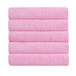 Bathla Spic & Span Multi Purpose Micro Fiber Cleaning Cloth - 340 GSM: 30cmx30cm (Pack of 5 - Pink)