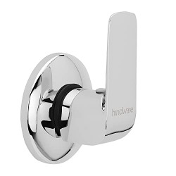 Hindware Italian Collection F400052CP Fluid Exposed Part Kit for Flush Cock (with Sleeve, Handle & Flange), Brass with Chrome Finish