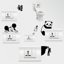 Flipkart SmartBuy 1 cm Tiny Wall Sticker Switch Board Combo 3 Self Adhesive Sticker(Pack of 7)