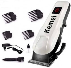 Kemei KM-809 Trimmer 8640 min Runtime 4 Length Settings(White)
