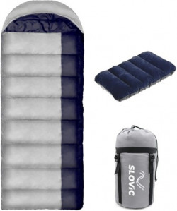 SLOVIC Camping Sleeping Bag (0 to 10C) with Pillow | Ideal for Indoors & Outdoors Sleeping Bag(Multicolor)