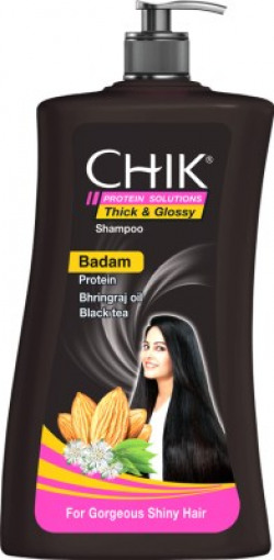 Chik Protein Solution Thick & Glossy Shampoo, With Badam Protein,Bhringraj Oil(1000 ml)