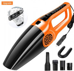 Leemoza Powerful Modern Pro+ Car Vacuum Cleaner, High Suction Power, Multi Accessories Car Vacuum Cleaner with Anti-Bacterial Cleaning(Black)