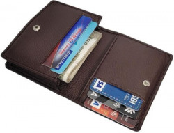 RAGE GAZE Men Brown Artificial Leather Card Holder(8 Card Slots)