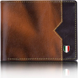 Men Brown, Tan Genuine Leather Wallet - Regular Size(5 Card Slots)