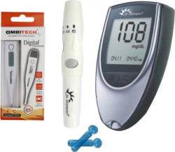 Dr. Morepen BG03 glucometer with AmbiTech Digital Thermometer ( No Strips ) Glucometer(Black)