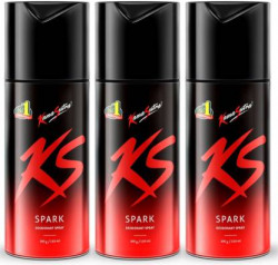 KS SPARK 3 Body Spray - For Men & Women (450 ml, Pack of 3) Deodorant Spray - For Men & Women(450 ml, Pack of 3)