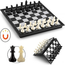 Bestie Toys Folding With Magnetic Pieces And Standard Board (10 Inch) 25 cm Chess Board(Multicolor)