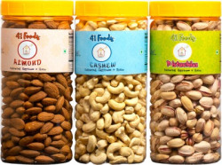 41 foods Dry fruits combo pack of Pistachios Almonds Cashews
