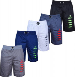 Short For Boys Casual Printed Cotton Blend(Multicolor, Pack of 5)