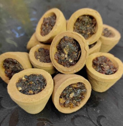 Grewia Natural Sambrani Dhoop Cups Pack of 12 Dhoop Cups for Home Puja Guggul Dhoop(Pack of 12)
