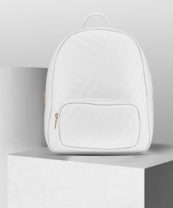 Fastrack Quilted White Backpack 9 L Backpack(White)