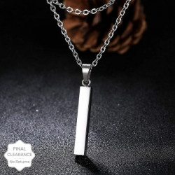 Karishma Kreations 3D Pendant Necklace Mens Women Cool Vertical Pendant Chain Silver, Gold-plated, Platinum, Titanium Cubic Zirconia, Crystal Stainless Steel, Alloy, Brass Pendant