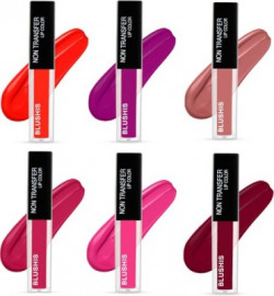 BLUSHIS Non Transfer Liquid Matte Pack of 6 With Trendy Shades