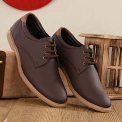 Averatto Brown Office Wear & Party Wear Semi Formal shoe for Mens (A9905) Lace Up For Men(Brown)