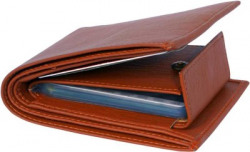 SunShopping Men Tan Artificial Leather Wallet(11 Card Slots)