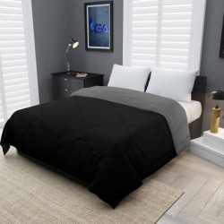 KEA Solid Single Comforter for Mild Winter(Microfiber, Black & Grey)