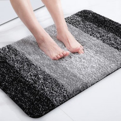 MAA HOME CONCEPT Microfiber Floor Mat(Black, Medium)