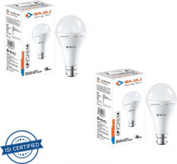 BAJAJ 9 W Standard B22 Inverter Bulb(White, Pack of 2)