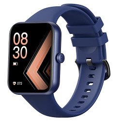 CrossBeats Ignite LYT MAX Smart Watch for Men Women, 1.9 Inch HD Display, Multiple Sports Mode, Spo2 Heart Rate BP Monitoring, 100+ Watch Faces, Built-in Calendar, 15 Days Battery-Blue