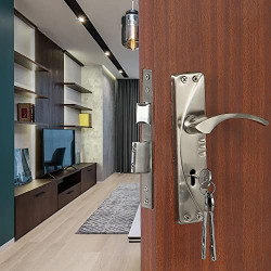 Voltizi Heavy Duty Mortise Door Lock Set for Main Door, Door Lock for Bedroom, Door Handle Lock Set Body for Main Door Lock, Office/Hotel/Bathroom (Matt Finish) Model-Ky-CRZ024