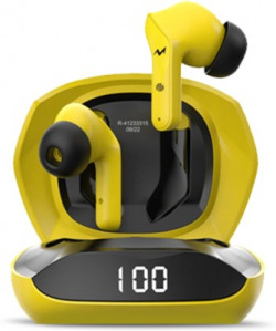 TEMPT Thunder Wireless Bluetooth Earbuds with Massive 24 Hrs Total Playtime Bluetooth Gaming Headset(Yellow, Legendary Bass, True Wireless)