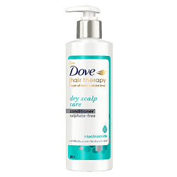 Dove Hair Therapy Dry Scalp Care Moisturizing Conditioner, Sulphate Free, No Parabens & Dyes, With Niacinamide to relieve scalp dryness for smooth hair, 380 ml