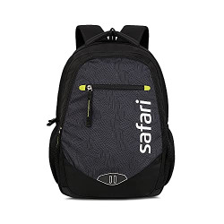 Safari Tribe 35 Ltrs Large Laptop Backpack with 3 Compartments, Water Resistant Fabric - Black (TRIBE19CBBLK)
