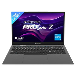 ZEBRONICS NBC 4S Intel Core i5 12th Gen 1235U Laptop -(8 GB RAM 3200MHz/ 512 GB M.2 SATA SSD/Windows 11 Home) 15.6 1080p, Dolby Atmos, Type C Port, Fingerprint Sensor, 38.5Wh Battery (Space Grey)