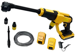 Hetkrishi Cordless Power Cleaner 24V Portable Power Washer with 2pcs Batteries Power Cleaner, Working Pressure 550PSI for RVs Boats or Home Projects, with Accessories Kit and a Charger Included