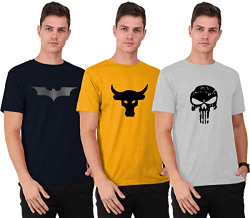 THE BLAZZE 181920 Men's Basic Cotton Regular T-Shirts for Men Combo (XX-Large, Combo_04)