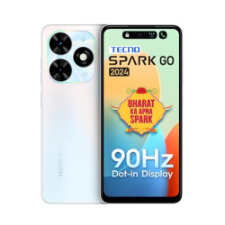 TECNO Spark GO 2024 (Mystery White,8GB* RAM, 64GB ROM)| Segment First 90Hz Dot-in Display with Dynamic Port & Dual Speakers with DTS| 5000mAh| 10W Type-C| Fingerprint Sensor| Octa-Core Processor