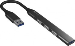 Portronics Mport 31 USB Hub (4-in-1) Multiport Adapter with 1 x USB 3.0 & 3 x USB 2.0 Ports POR-1484 USB Hub(Grey)