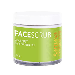 SAMAYA Face Scrub Walnut Exfoliate Skin/Removes Sun Tan/Promotes Even Tone Ideal for Men And Women - 100gm