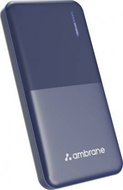 Ambrane 10000 mAh Power Bank (12 W, Fast Charging)(Blue, Lithium Polymer)