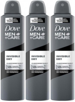 DOVE Men+Care Invisible Dry Spray Antiperspirant Deodorant (Pack of 3) Deodorant Spray - For Men(750 ml, Pack of 3)