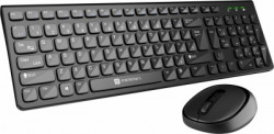 Portronics Key7 Combo Keyboard Mouse Combo Set with 2.4Ghz, 1200 DPI Wireless Laptop Keyboard(Black)