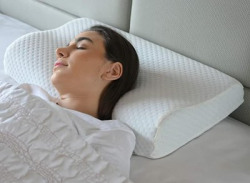 PN-AUK Memory Foam Solid Orthopaedic Pillow Pack of 1(White)