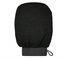 T TOPLINE Dead Skin Gloves for Dead Skin Bath Scrub Glove Body Whitening Body Exfoliator Mitt (Black)