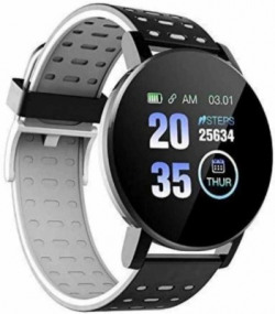 global impx ID119 smart band black color for unisex Smartwatch(Black Strap, FREE SIZE)
