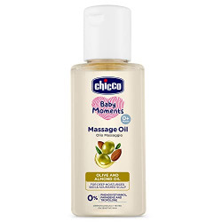 Chicco Baby Moments Massage Oil, New Advanced Non-sticky & Moisturizing Formula with Natural Ingredients to Prevent Dryness, Suitable for Babys Skin, Hair & Scalp, No Phenoxyethanol & Parabens (100ml)