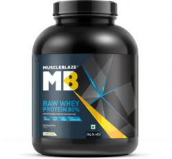 MUSCLEBLAZE Raw Concentrate 80% with Digestive Enzymes, Labdoor USA Certified Whey Protein(2 kg, Unflavored)