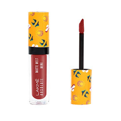 Lakm Absolute Matte Melt Mini Liquid Lip Colour, Red Boots, Velvet Matte Liquid Lipstick, Transfer Proof, Long Lasting, Lightweight, 2.4 ml