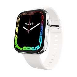 SENS EDYSON 3 PRO with 1.85 Display, BT Calling, Wireless Charging & 200 + Watch Faces Smart Watch (Brilliant White)