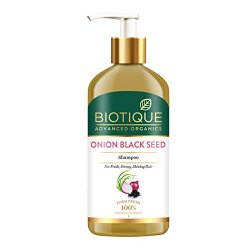 Biotique Onion Black Seed Shampoo For Fresh, Strong and Shining Hair, 300 ml | Hair Fall Control, Hair Strengthening | Paraben Free, Natural Botanical Extracts